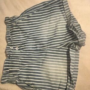 Striped Blue and White Shorts